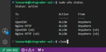Captura Paso 6 - UFW status